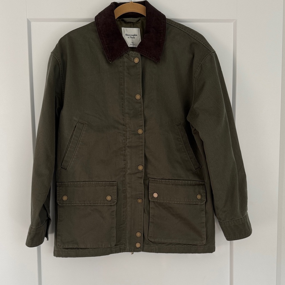 Abercrombie Mid-length Waxed Barn Jacket
